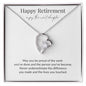 Happy Retirement Enjoy the Next Chapter Forever Love Necklace