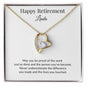 Happy Retirement Personalization Forever Love Necklace