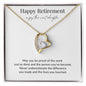 Happy Retirement Enjoy the Next Chapter Forever Love Necklace