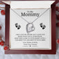 To My Mommy | Mom To Be | Baby Feet Love Knot Necklace
