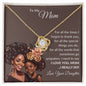 To My Mom | Brown Skin Girl | Love Knot Necklace
