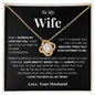 Wife - I Love You - Love Knot Necklace