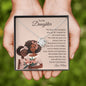 To My Daughter | Brown Skin Girl | Love Knot Necklace