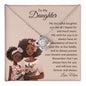 To My Daughter | Brown Skin Girl | Love Knot Necklace