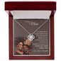 To My Mom | Brown Skin Girl | Love Knot Necklace