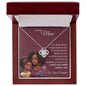 To My Mom | Brown Skin Girl | Love Knot Necklace