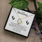 To My Mommy | Mom To Be | Baby Feet Love Knot Necklace