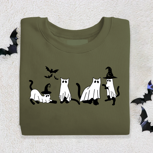 Halloween Cats Pullover Sweatshirt