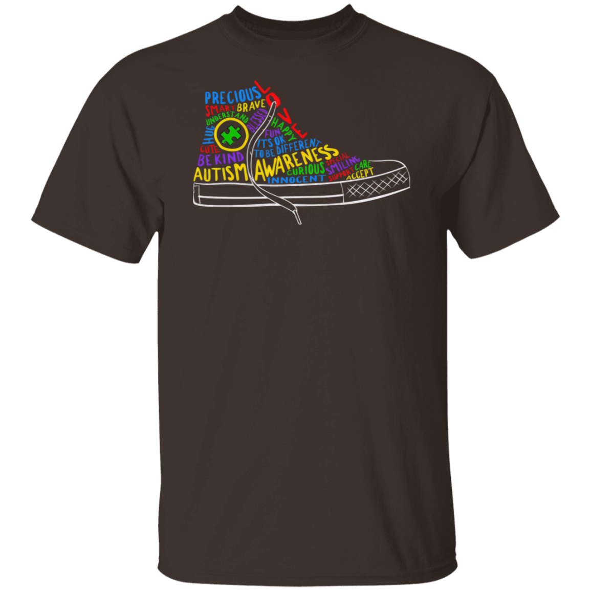 Autism Awareness Puzzle Shoe T-Shirt