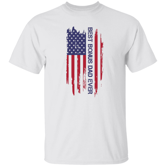 Best Bonus Dad Flag | G500 5.3 oz. T-Shirt