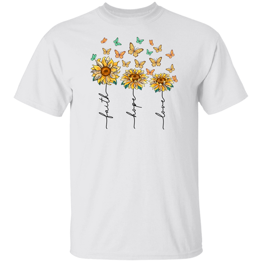 Faith Hope Love Sunflower 2 T-Shirt