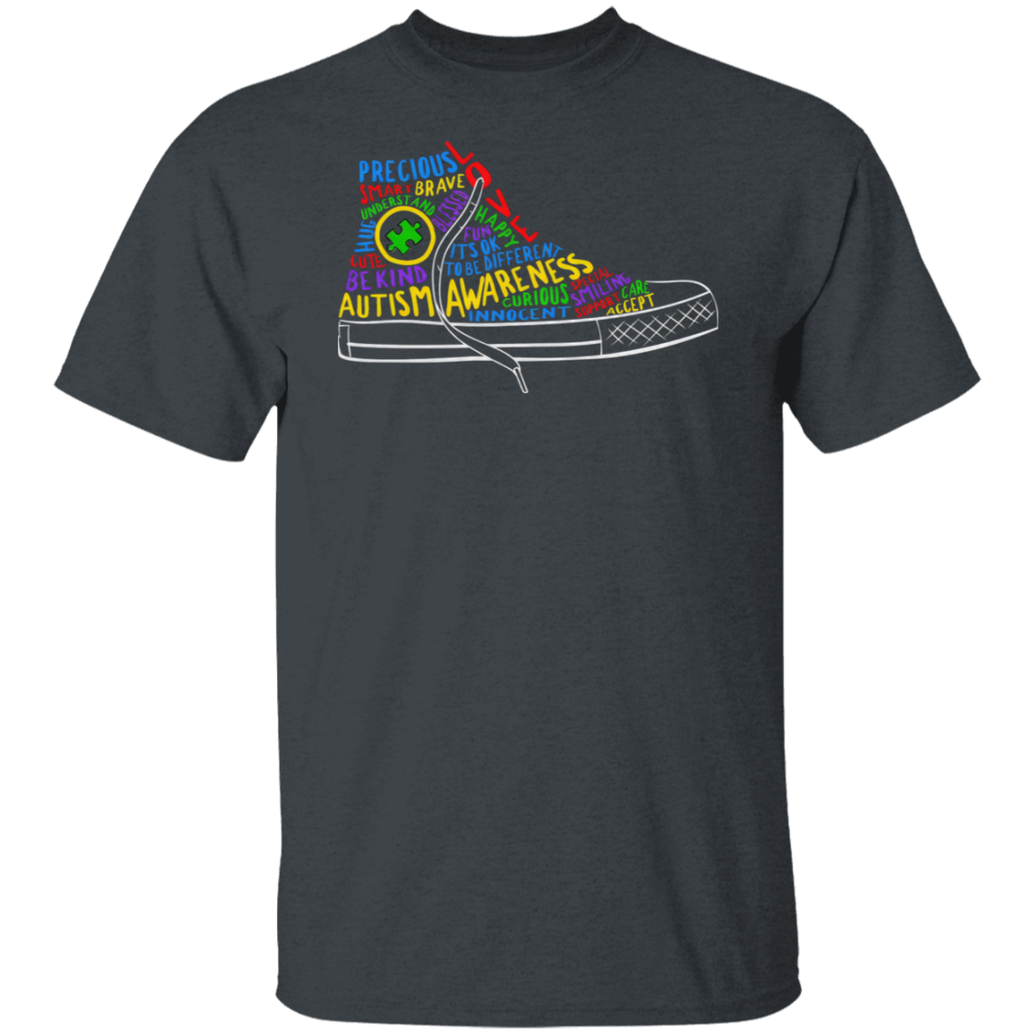 Autism Awareness Puzzle Shoe T-Shirt