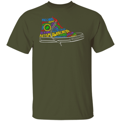 Autism Awareness Puzzle Shoe T-Shirt