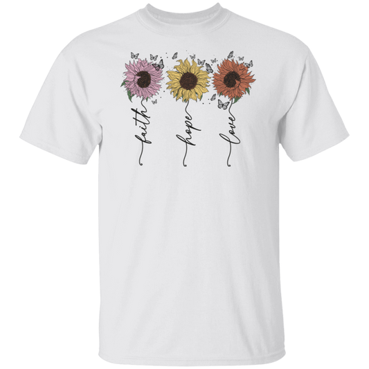 Faith Hope Love Sunflower T-Shirt