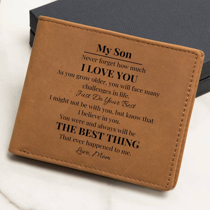 To My Son - I Love You Graphic Leather Wallet