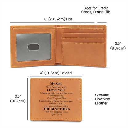 To My Son - I Love You Graphic Leather Wallet