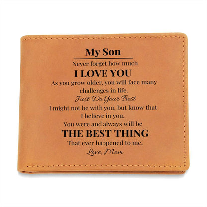 To My Son - I Love You Graphic Leather Wallet