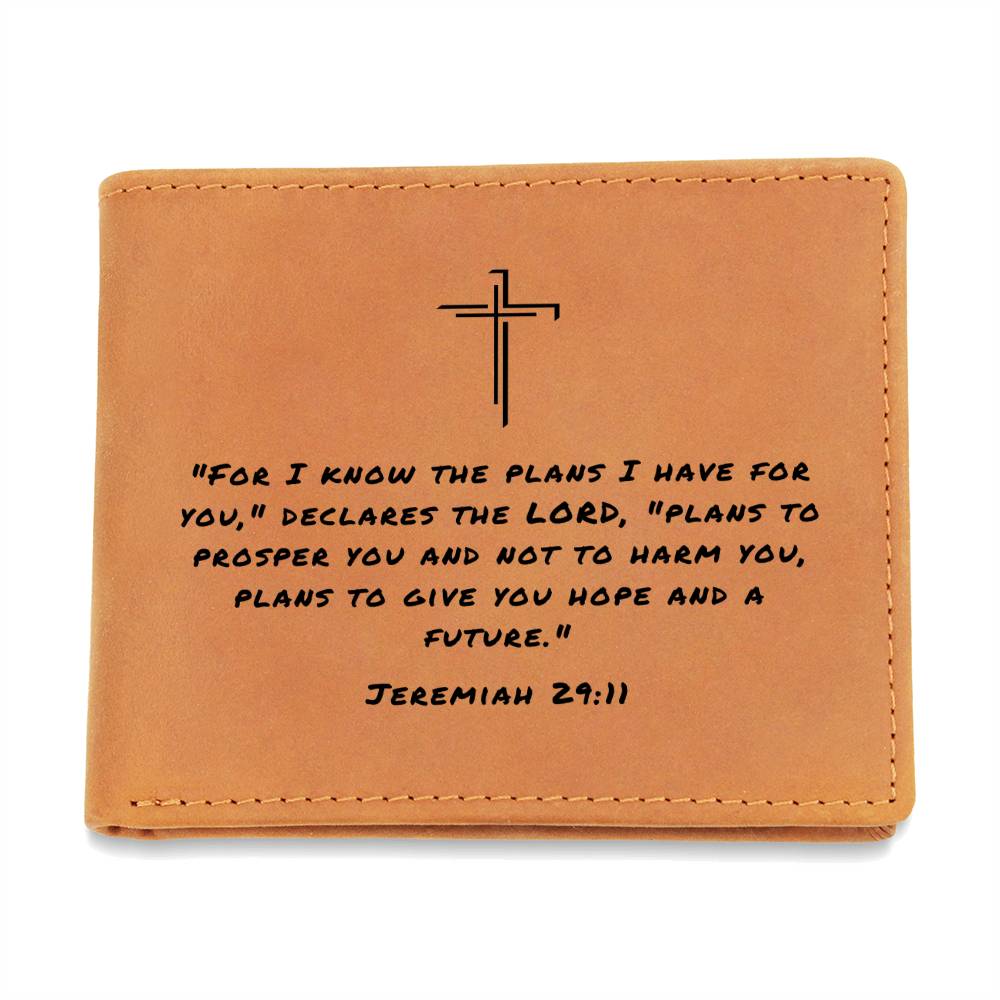 For I know The Plan I Have For You Jeremiah 29:11 Graphic Leather Wallet