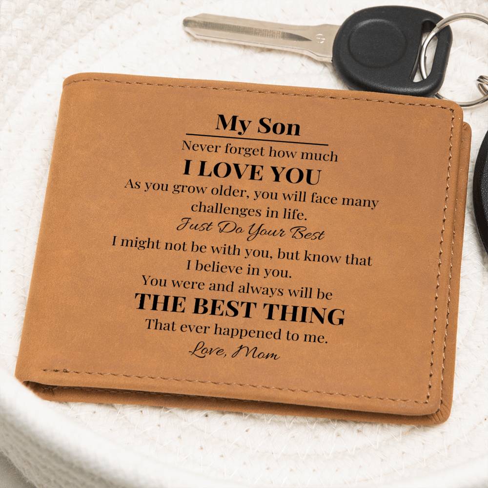 To My Son - I Love You Graphic Leather Wallet