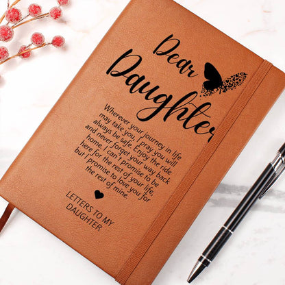 Letters To My Daughter Journal, Baby or Memory Graphic Leather Journal