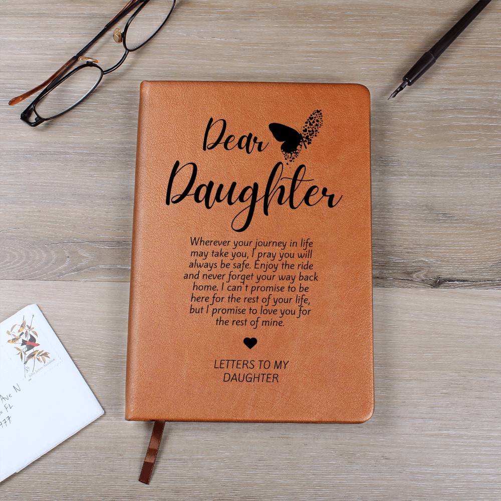 Letters To My Daughter Journal, Baby or Memory Graphic Leather Journal