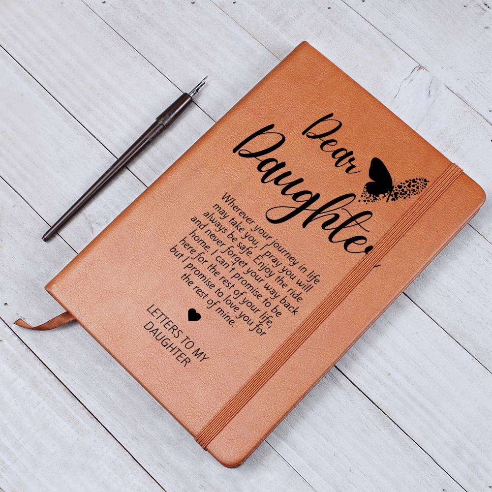 Letters To My Daughter Journal, Baby or Memory Graphic Leather Journal