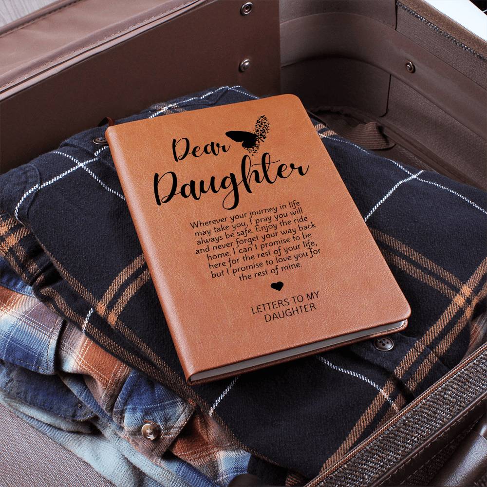 Letters To My Daughter Journal, Baby or Memory Graphic Leather Journal