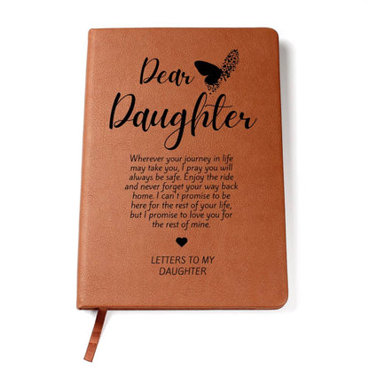 Letters To My Daughter Journal, Baby or Memory Graphic Leather Journal