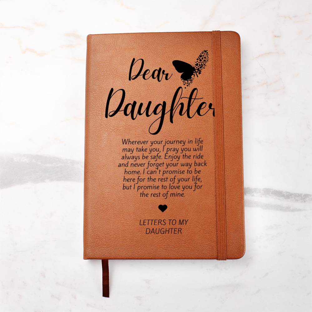 Letters To My Daughter Journal, Baby or Memory Graphic Leather Journal