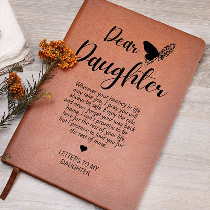 Letters To My Daughter Journal, Baby or Memory Graphic Leather Journal