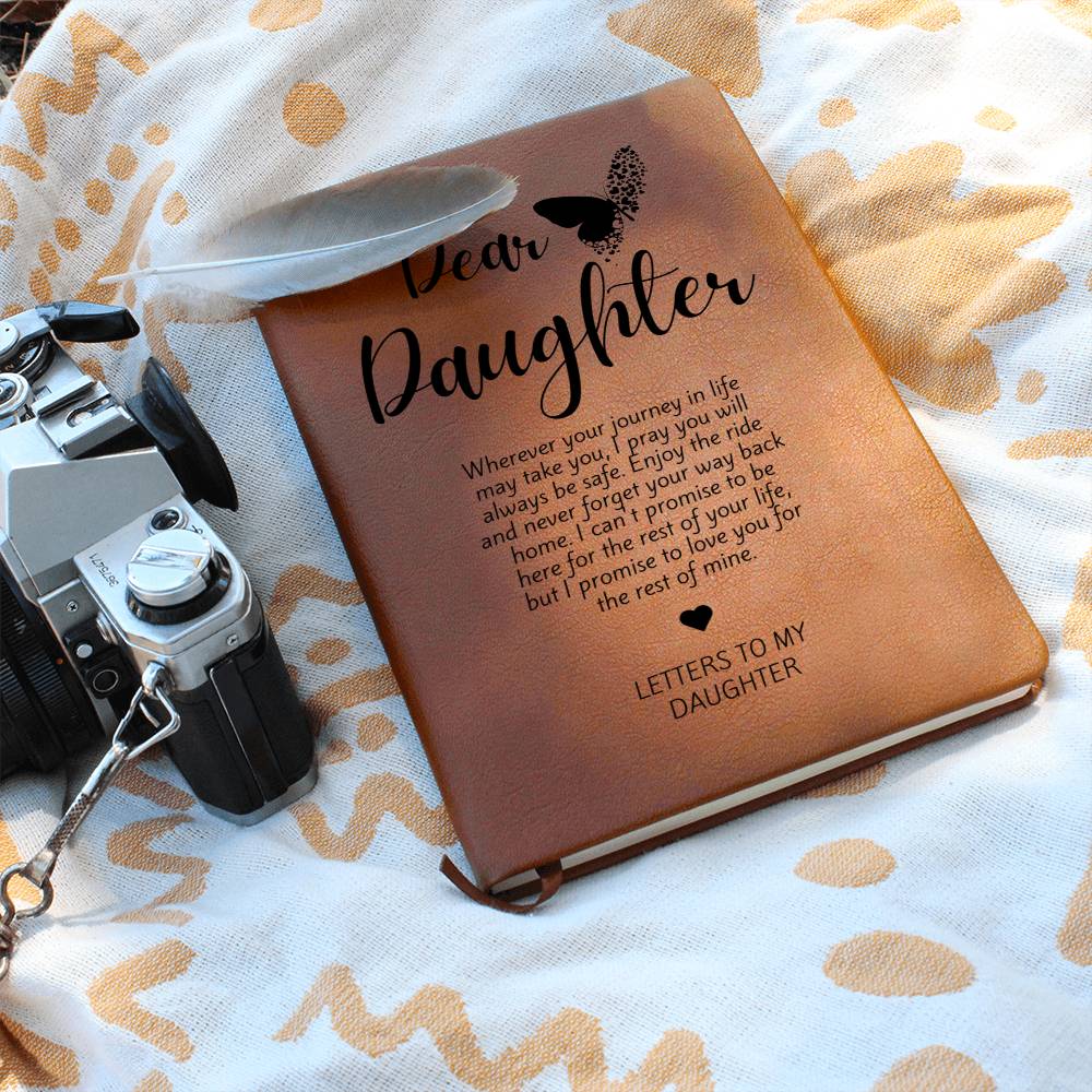 Letters To My Daughter Journal, Baby or Memory Graphic Leather Journal