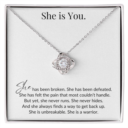 She Is You Love Knot Necklace 1