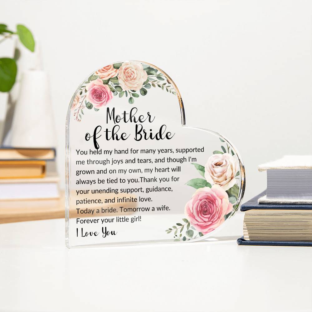 Mother of the Bride Acrylic Heart Plaque