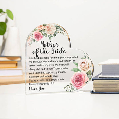 Mother of the Bride Acrylic Heart Plaque