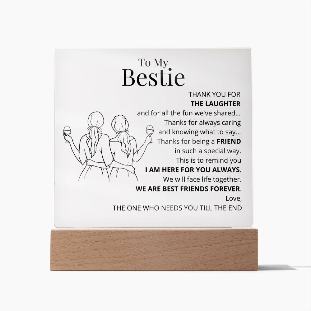 To My Bestie Acrylic Plaque