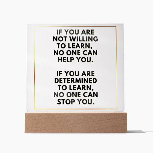 If You Are Determined Inspirational Acrylic Plaque