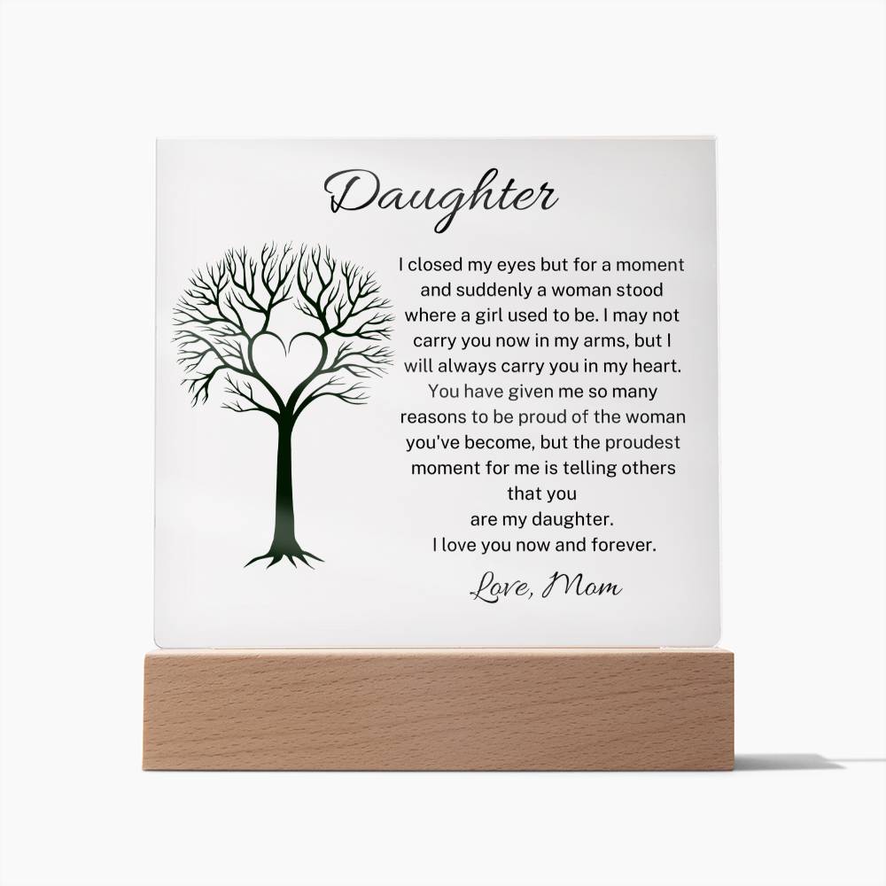 Daughter I Love You Acrylic Plaque