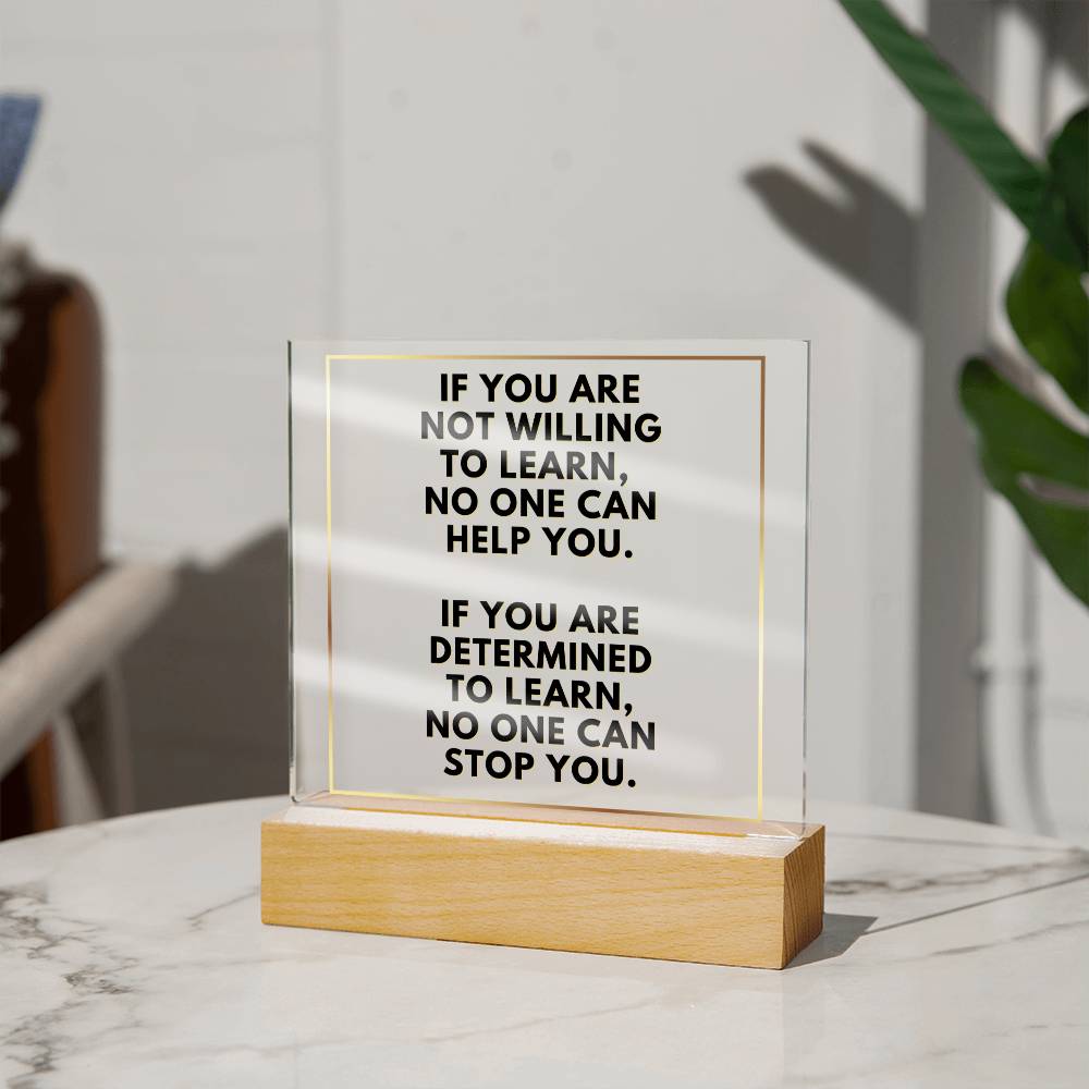 If You Are Determined Inspirational Acrylic Plaque