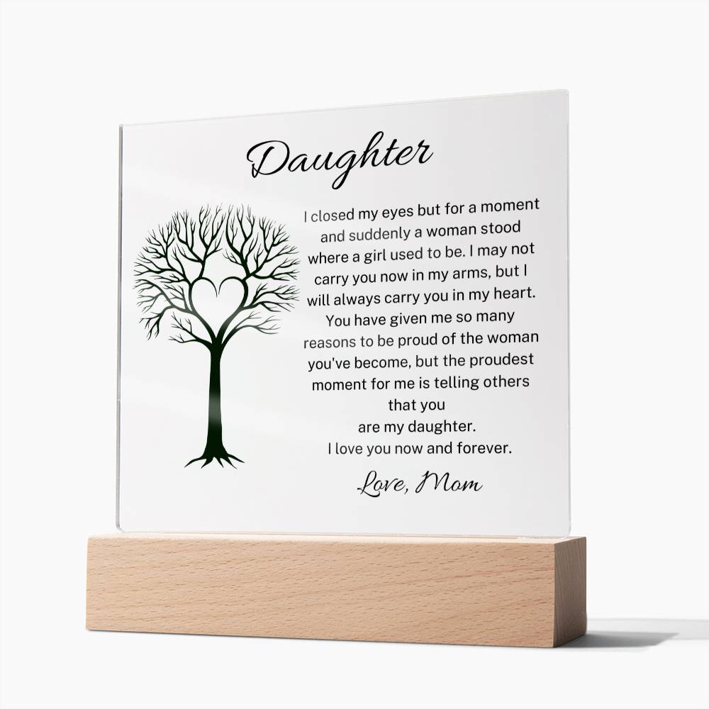 Daughter I Love You Acrylic Plaque