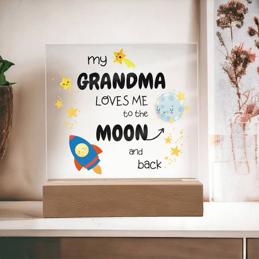 My Grandma Loves Me Acrylic Room Decor/Night Light