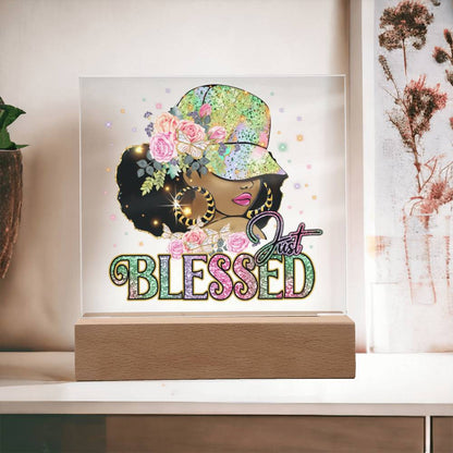 Just Blessed Acrylic Plaque