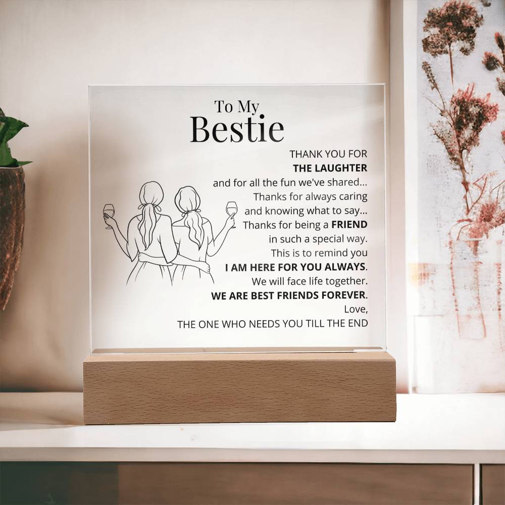 To My Bestie Acrylic Plaque