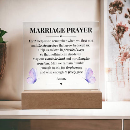 Marriage Prayer Couples LED Room Décor and Night Light