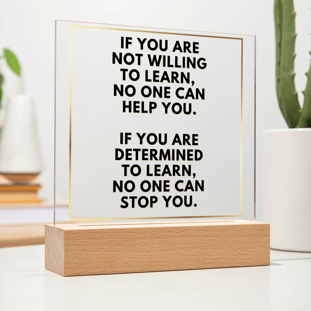 If You Are Determined Inspirational Acrylic Plaque