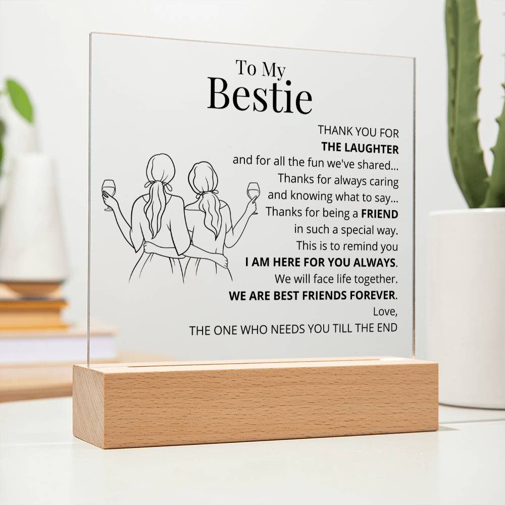 To My Bestie Acrylic Plaque