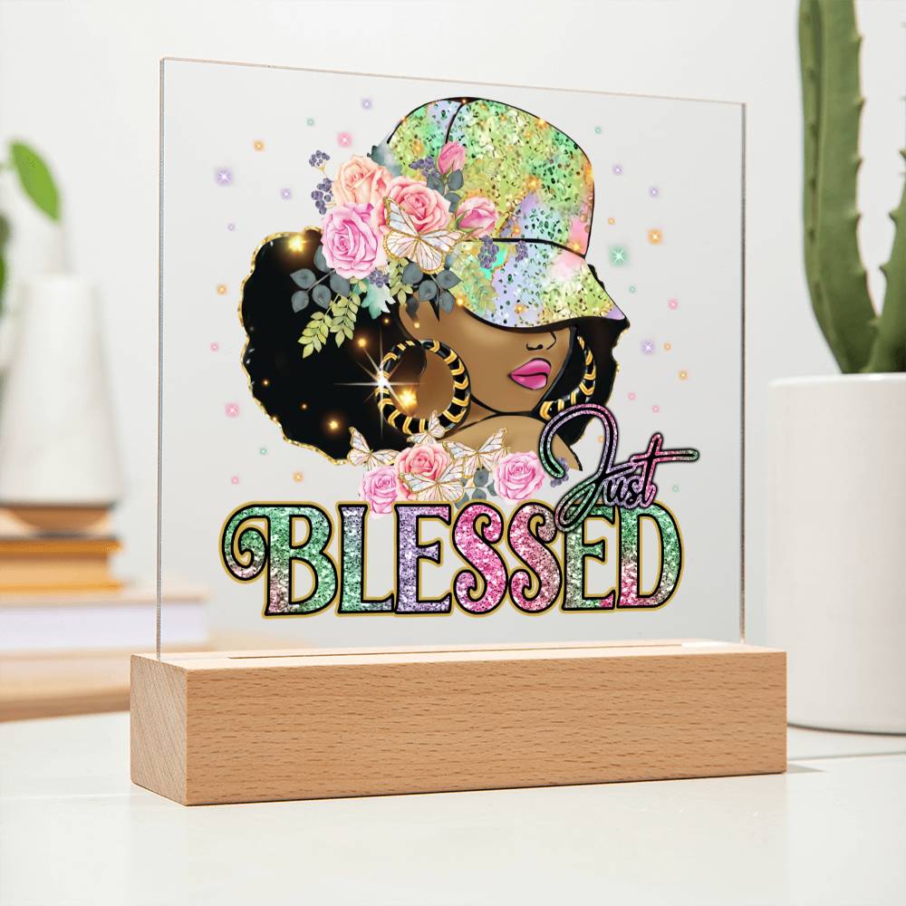 Just Blessed Acrylic Plaque