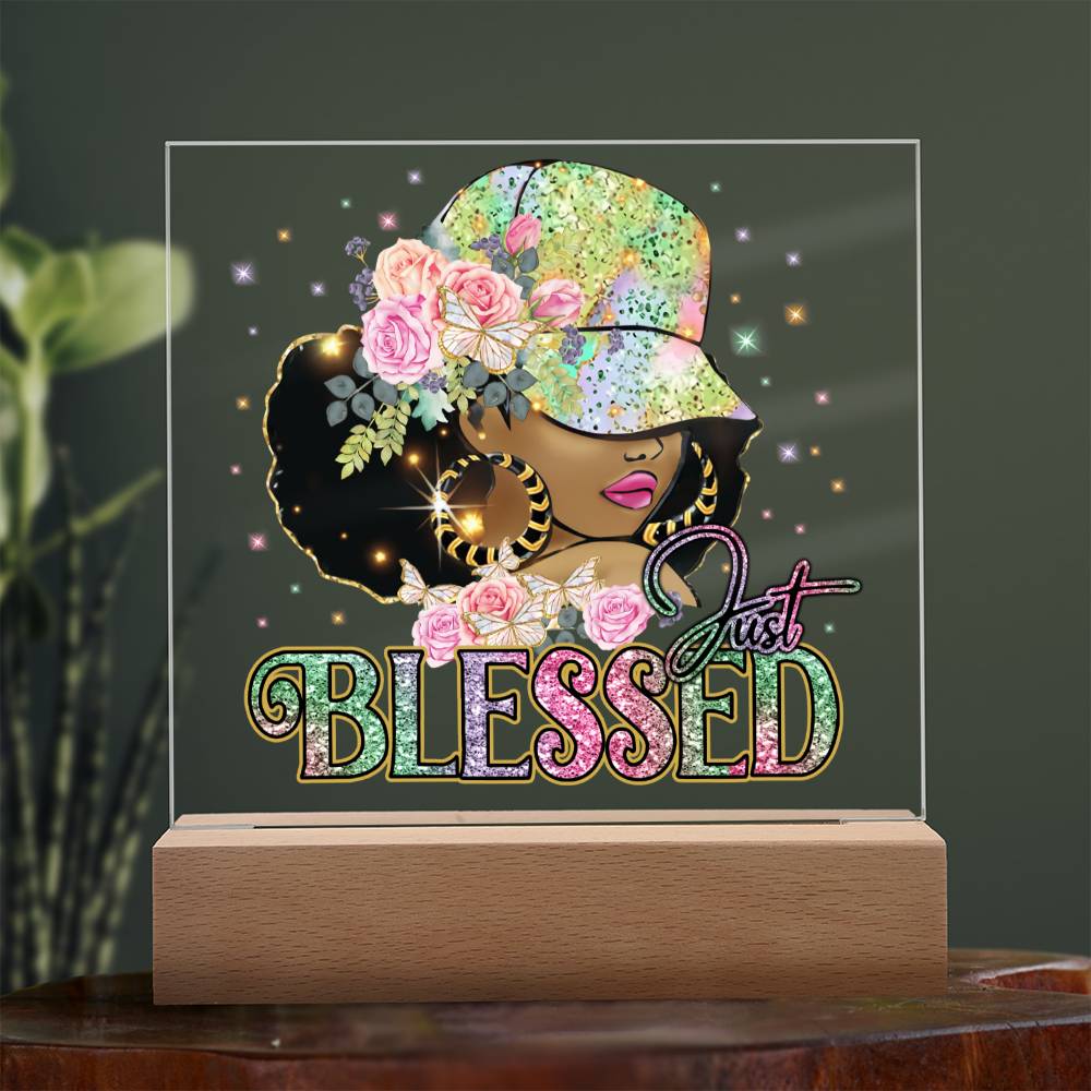 Just Blessed Acrylic Plaque