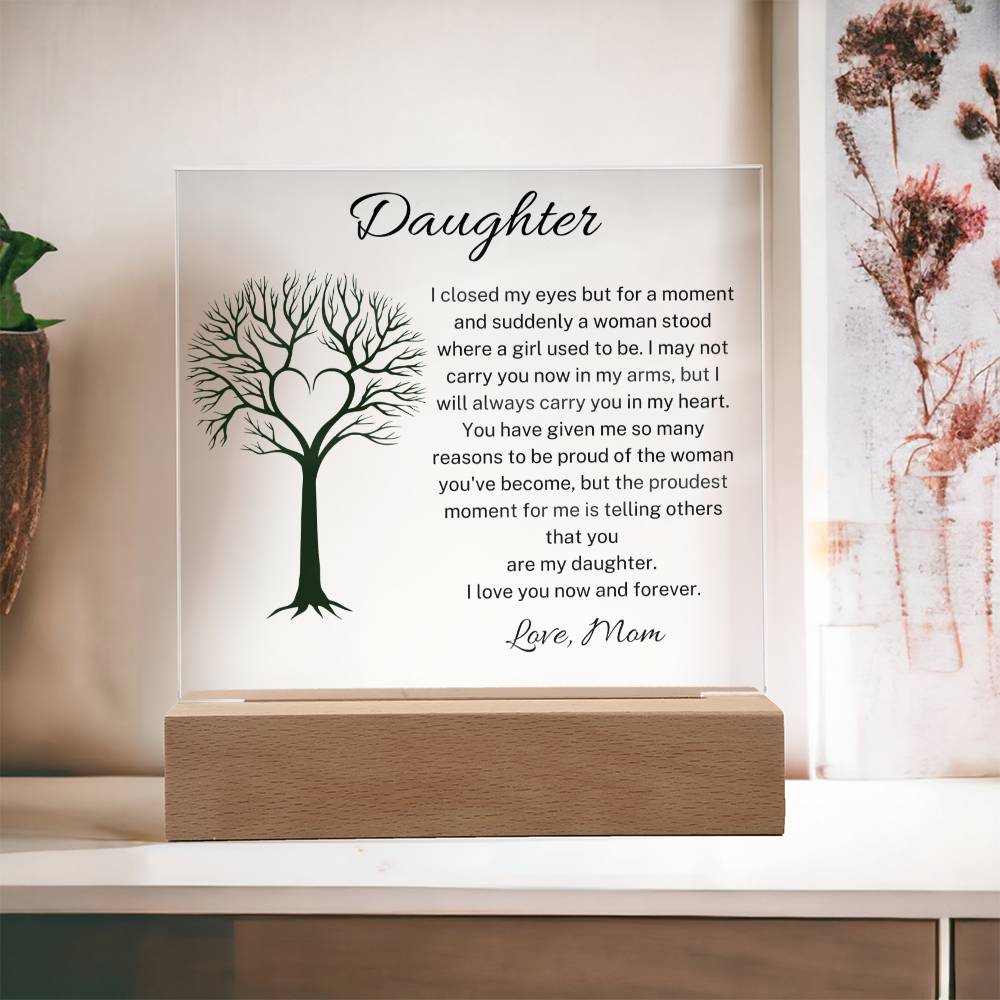 Daughter I Love You Acrylic Plaque