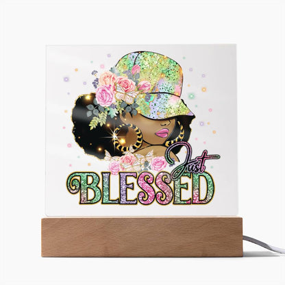 Just Blessed Acrylic Plaque