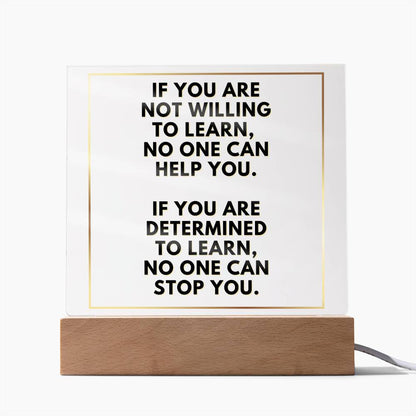 If You Are Determined Inspirational Acrylic Plaque